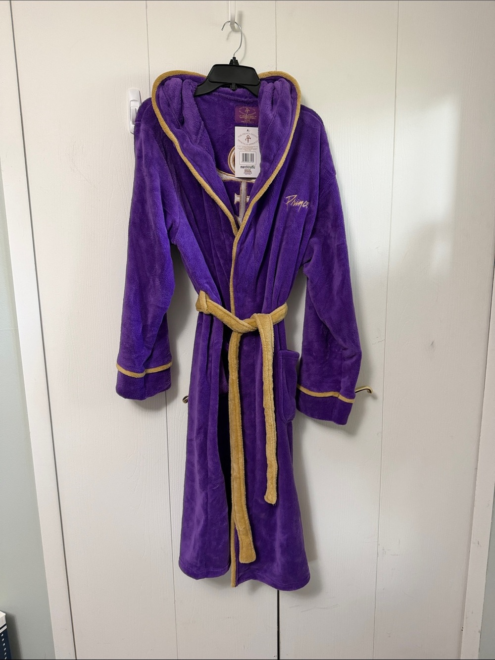 Prince Purple Plush Robe with Gold Trim Official Prince estate approved